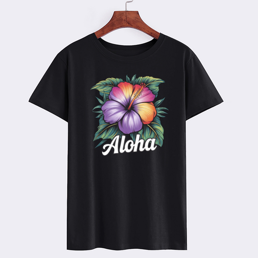 Aloha Hibiscus Floral Graphic T-shirt