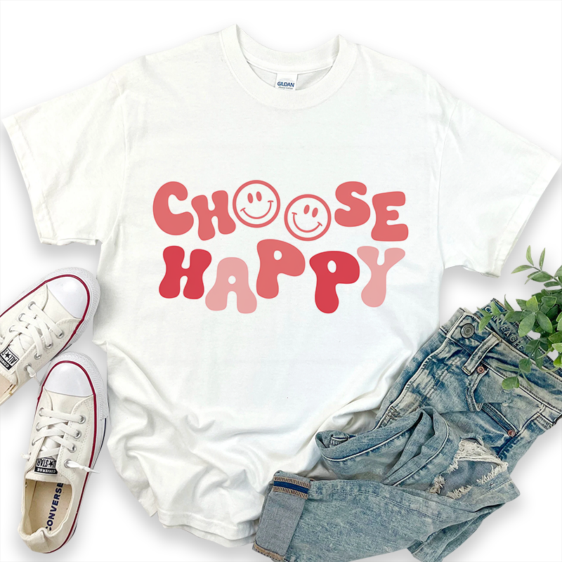 Choose Happy Smiley Face T-shirt
