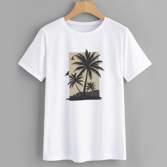 Palm Tree Graphic T-Shirt for Summer