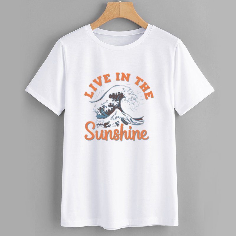 Live in the Sunshine Wave Graphic T-Shirt