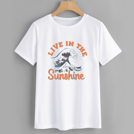 Live in the Sunshine Wave Graphic T-Shirt