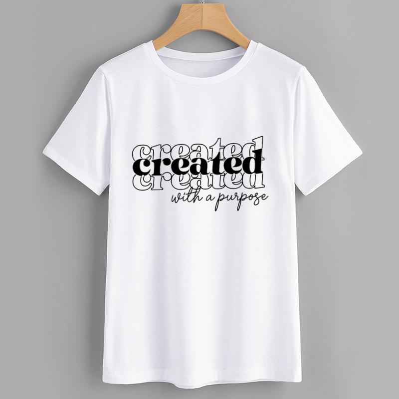 Motivational Graphic T-Shirt - Created with a Purpose