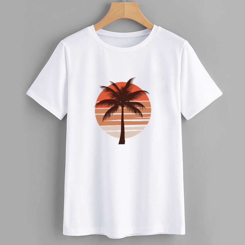 Sunset Palm Tree Graphic T-Shirt