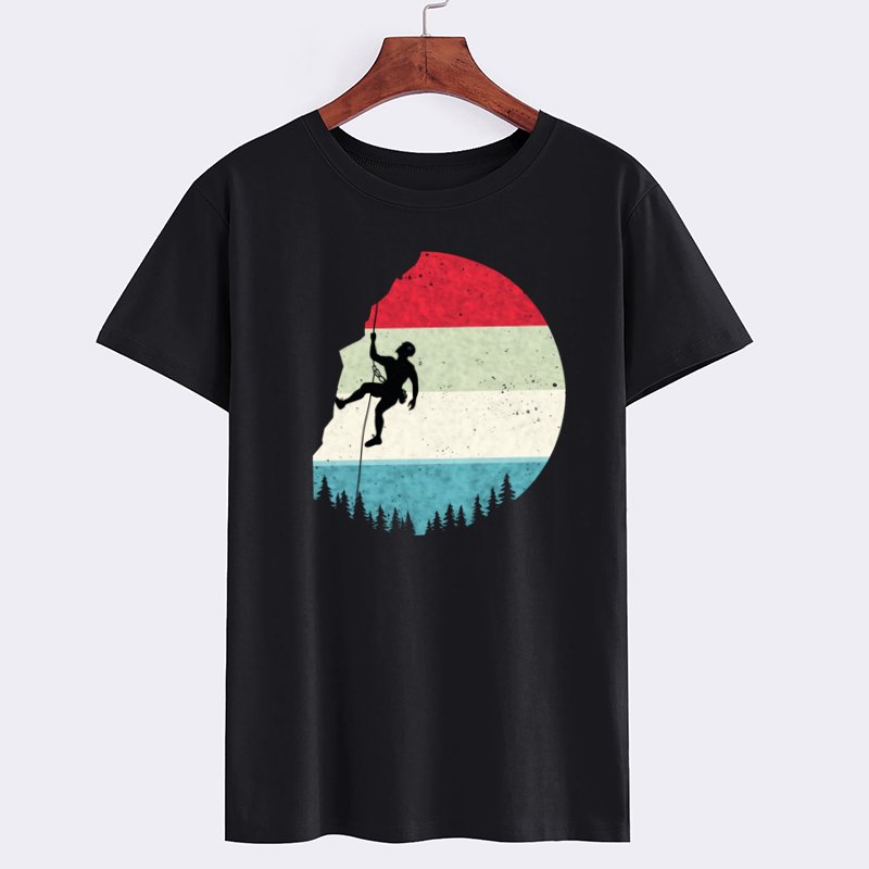 Adventure Rock Climbing Graphic Cotton T-Shirt