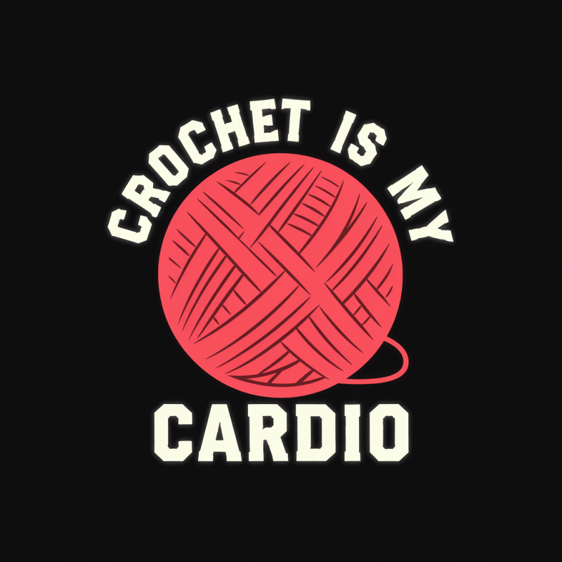 Crochet Is My Cardio Graphic T-Shirt