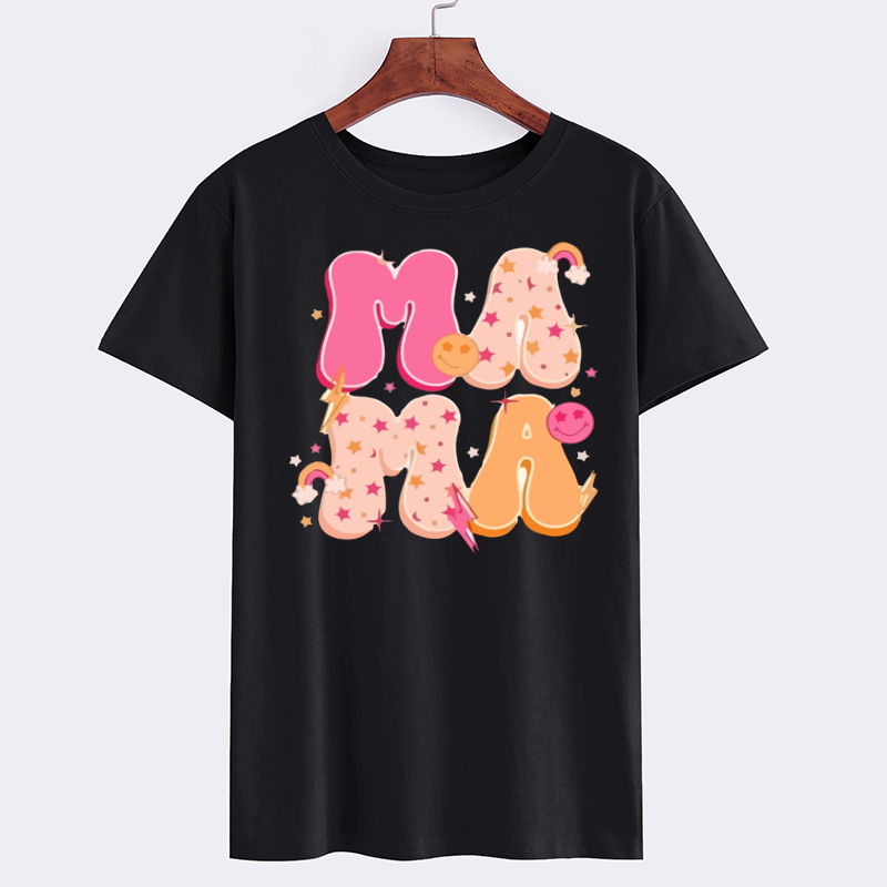Colorful MAMA Graphic T-Shirt