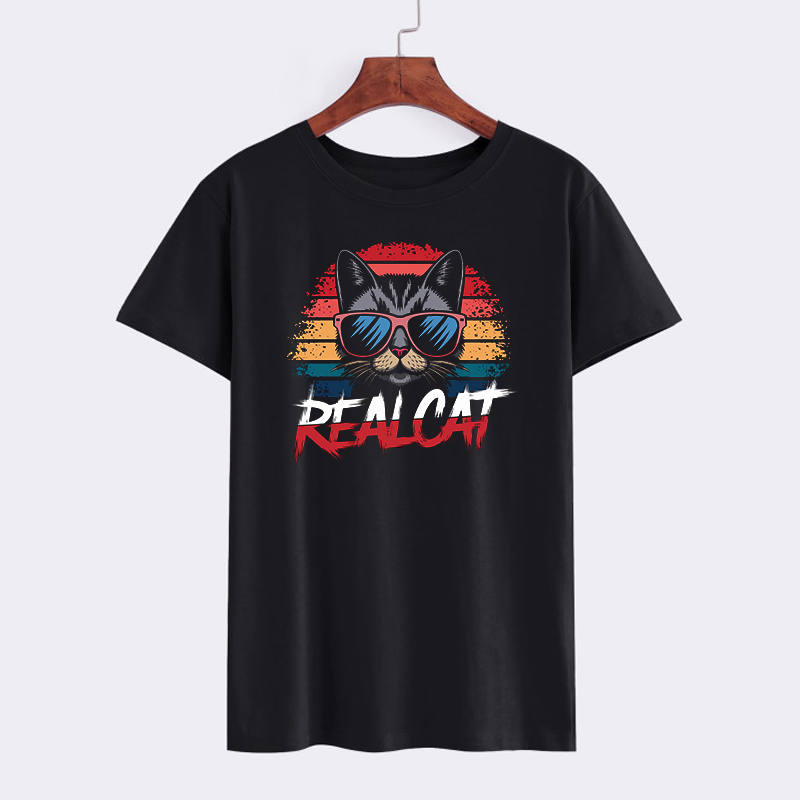 Cool Real Cat Graphic T-Shirt
