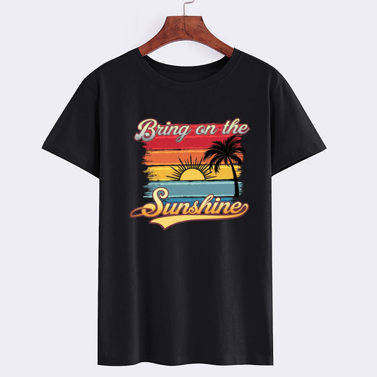 Sunshine Palm Tree Vintage Graphic T-Shirt