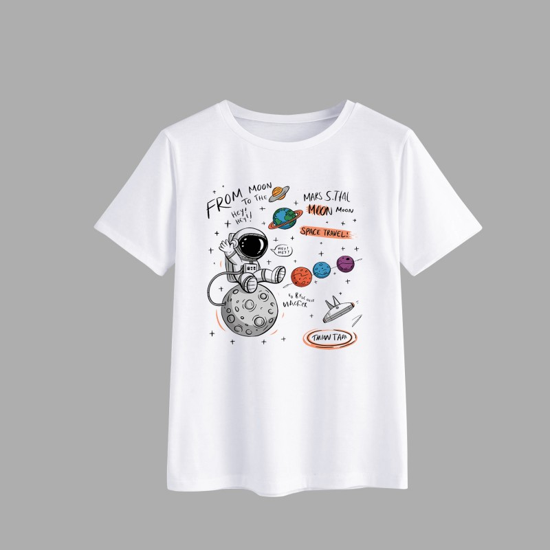 Astronaut Space Travel Graphic T-Shirt