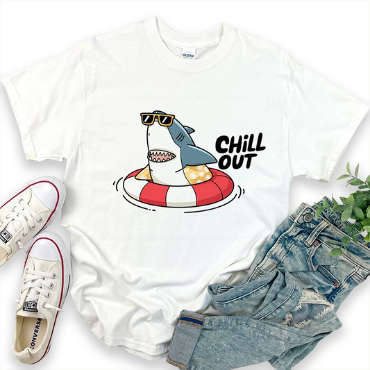 Hawaiian Shark Pattern T-Shirt