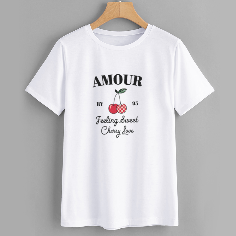 Cherry Love Amour Graphic T-Shirt