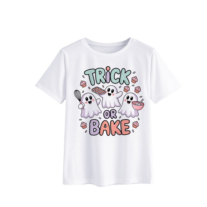 Trick or Bake Halloween T-Shirt for Kids