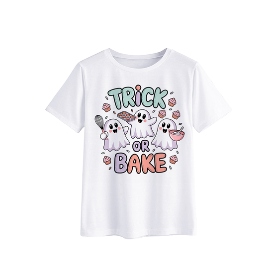 Trick or Bake Halloween T-Shirt for Kids