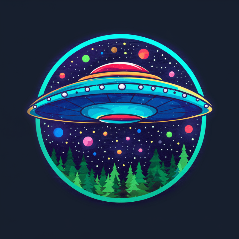 Galactic UFO Graphic T-Shirt