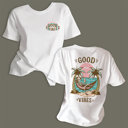 Casual Fun Double-Sided Printed Pattern Top