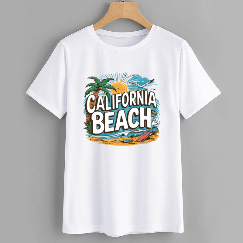 California Beach Graphic T-Shirt