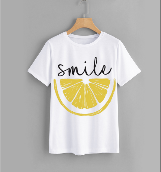 Lemon Slice Smile Graphic T-Shirt