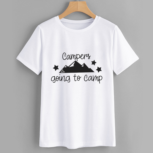 Campers Mountain Graphic Cotton T-Shirt