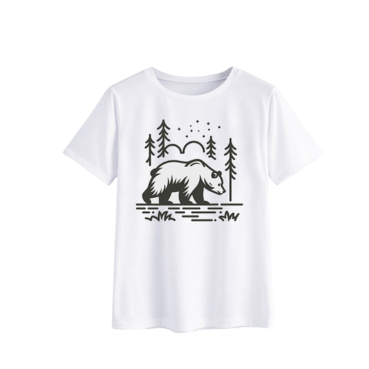 Nature's Embrace Bear Graphic T-Shirt