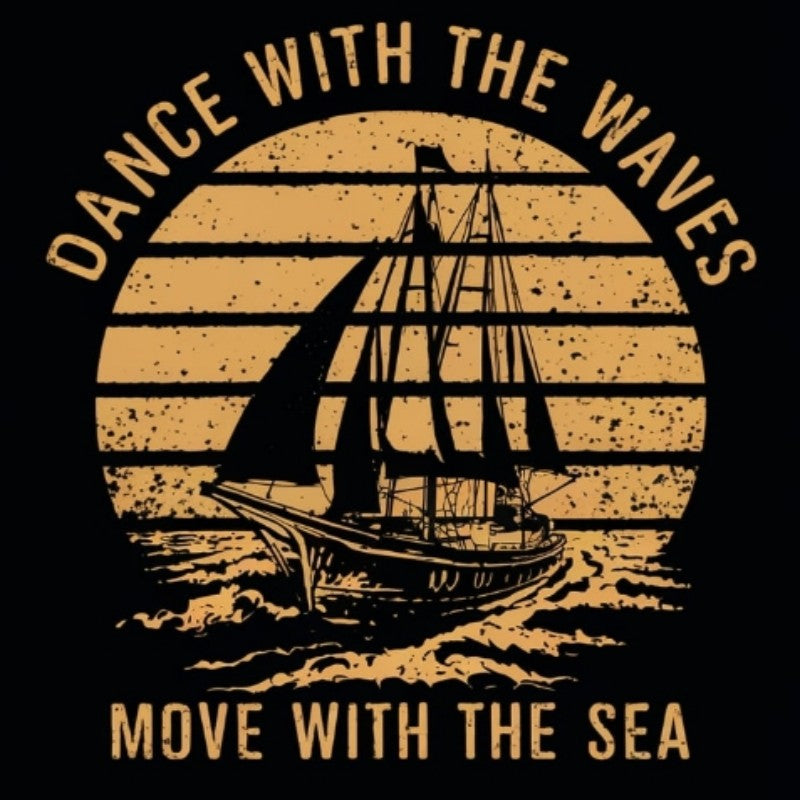 Vintage Sailboat Graphic Cotton T-Shirt