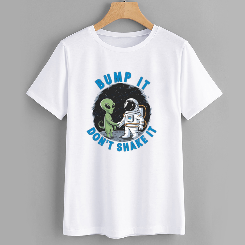 Funny Alien Astronaut Graphic T-Shirt
