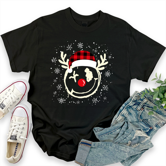 Christmas Smiley Face Top