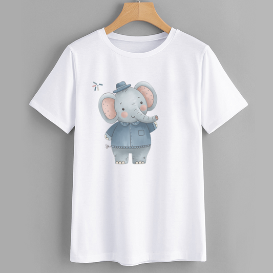Adorable Elephant Graphic T-Shirt for Kids