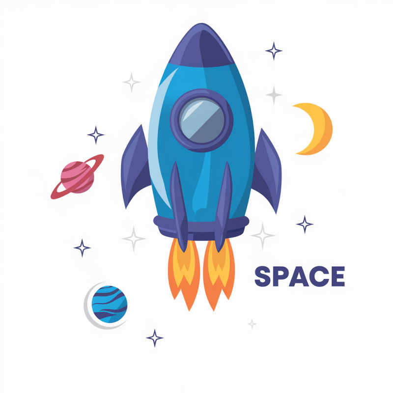 Rocket Launch Graphic T-Shirt for Kids