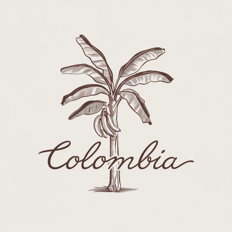 Colombia Banana Plant Graphic T-Shirt
