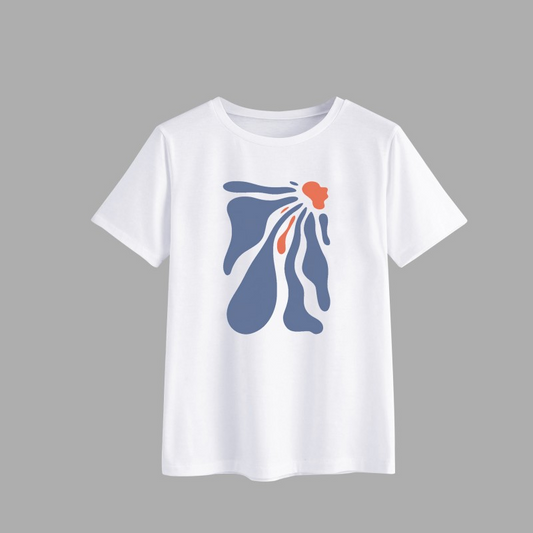 Artistically Designed Graphic T-Shirt with Abstract Print