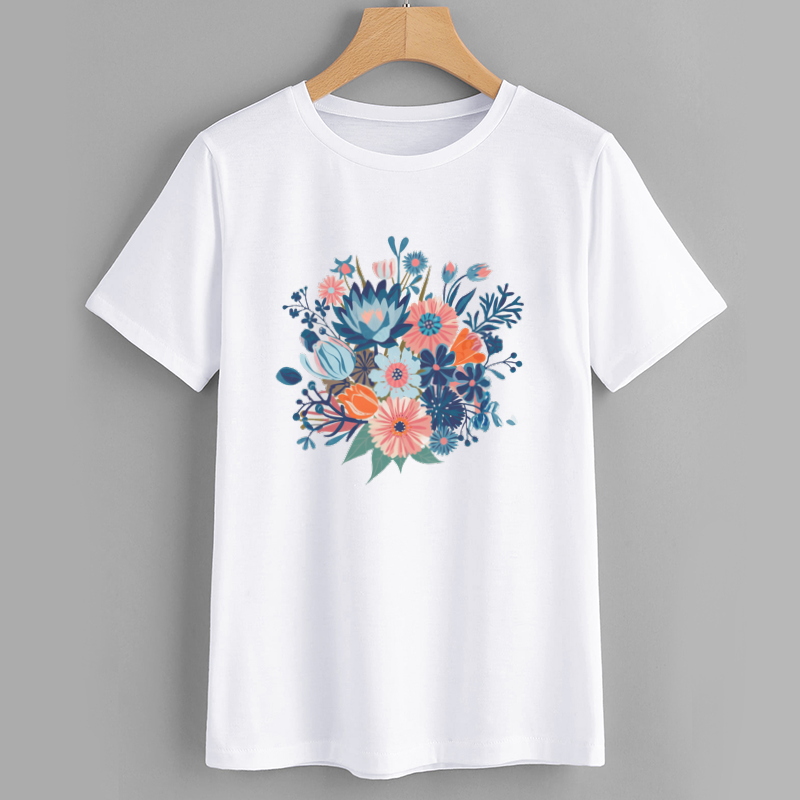 Floral Graphic T-Shirt with Vibrant Design