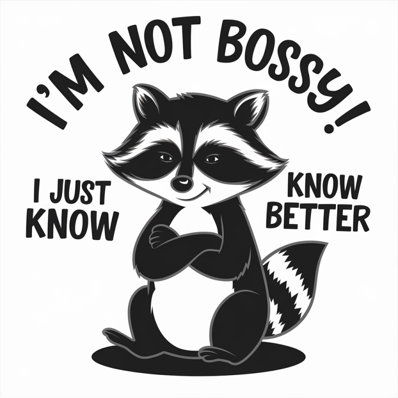 Funny Raccoon I’m Not Bossy T-Shirt