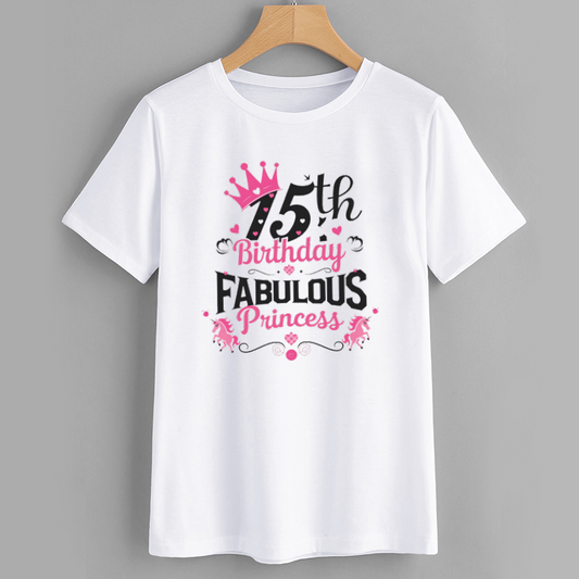 15th Birthday Fabulous Princess T-Shirt
