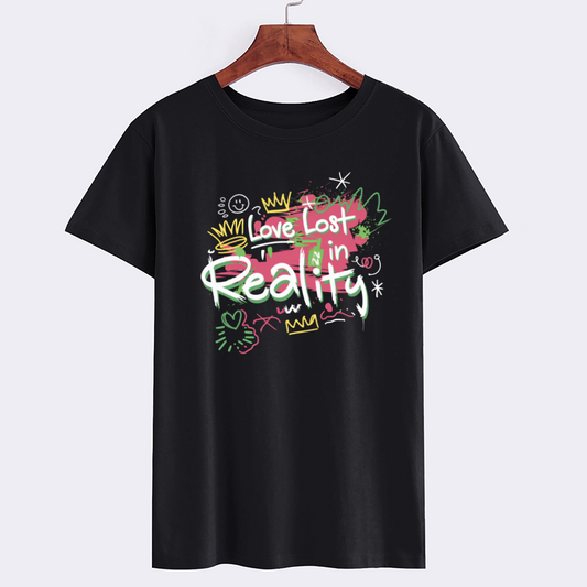 Urban Graffiti Black Cotton T-Shirt