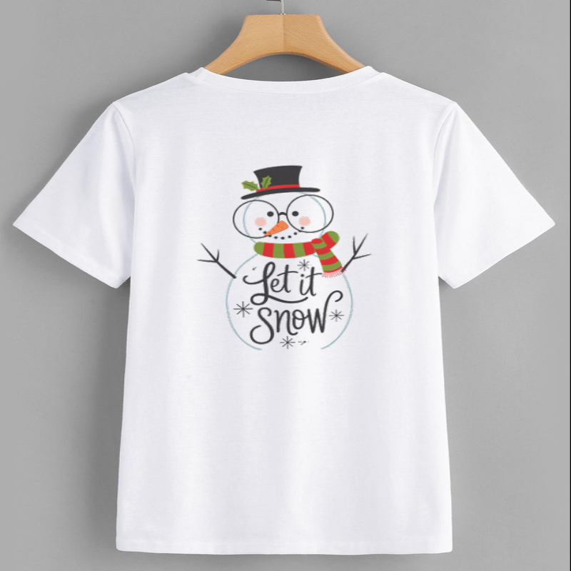 Cute Let It Snow Snowman T-Shirt