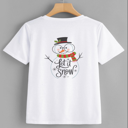 Cute Let It Snow Snowman T-Shirt