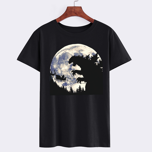 Godzilla Moon Graphic Black T-Shirt