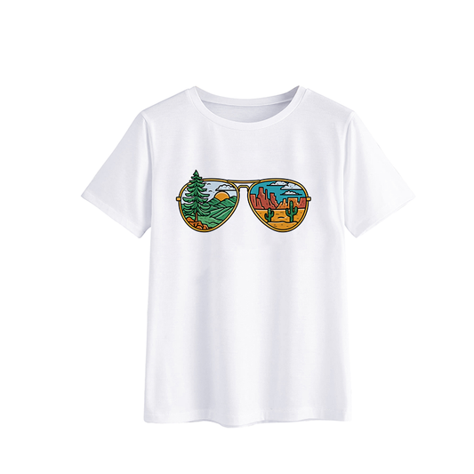 Sunglasses Nature Graphic T-Shirt - Outdoor Adventure Style