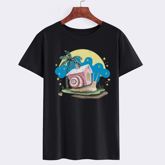 Cute Snail House Graphic T-Shirt
