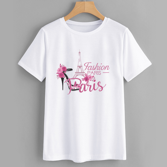 Stylish Paris Fashion T-Shirt with Eiffel Tower Design