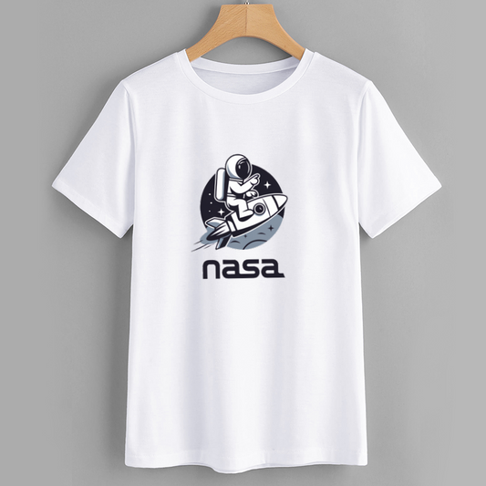 NASA Astronaut Rocket Graphic T-Shirt