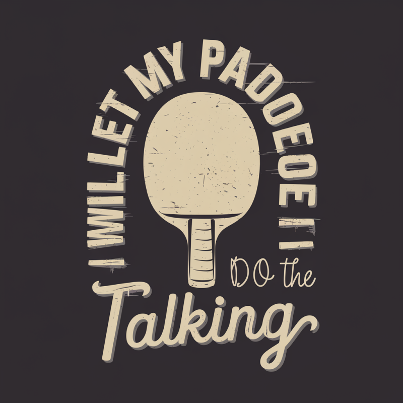 Ping Pong Paddle Talking Graphic T-Shirt