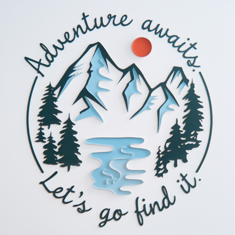Adventure Awaits Mountain Graphic T-Shirt