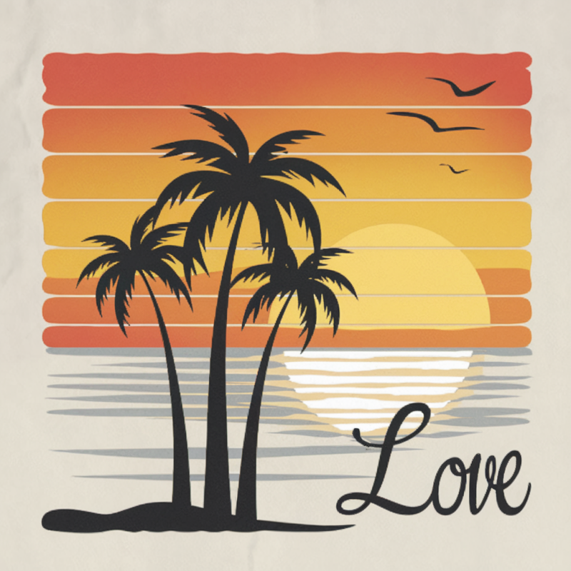 Sunset Love Palm Trees T-Shirt