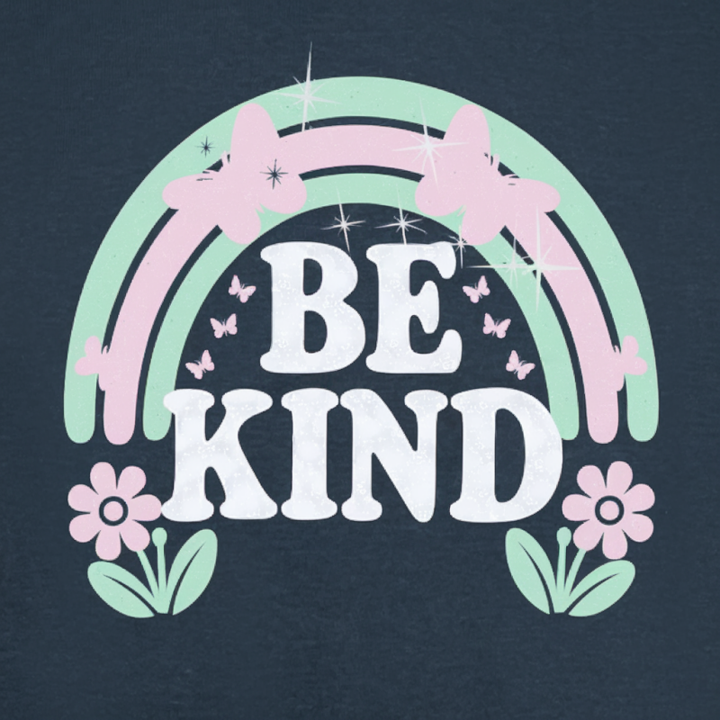 Be Kind Rainbow Graphic T-Shirt