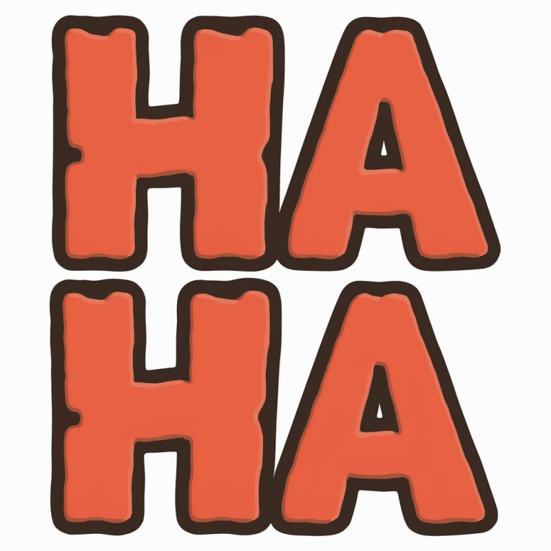 Funny 'HA HA' Graphic Tee - Unisex White T-Shirt
