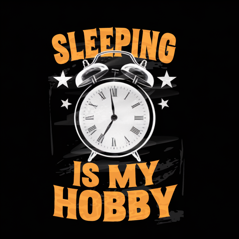 Sleeping Is My Hobby T-Shirt with Alarm Clock Design