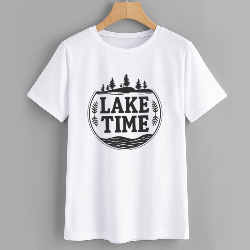 Lake Time Graphic T-Shirt for Outdoor Enthusiasts
