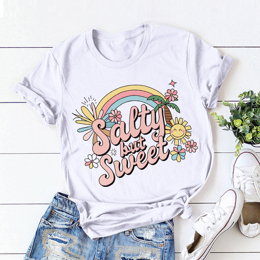 Salty but Sweet Alphabet Rainbow T-shirt