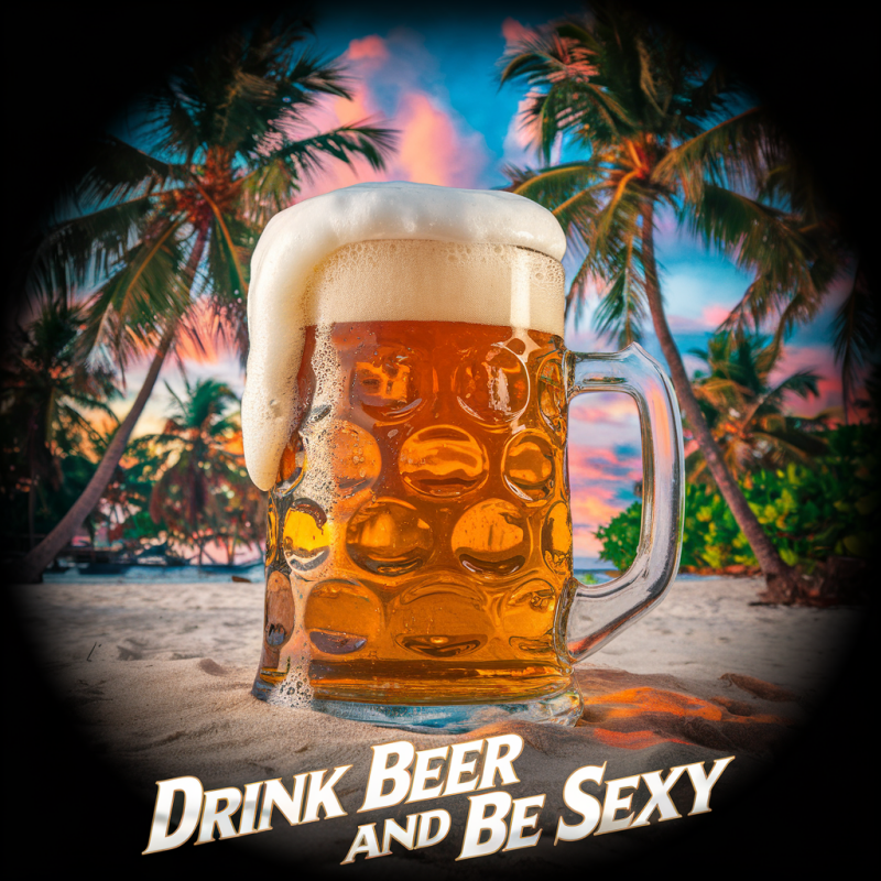 Drink Beer and Be Sexy Graphic T-Shirt